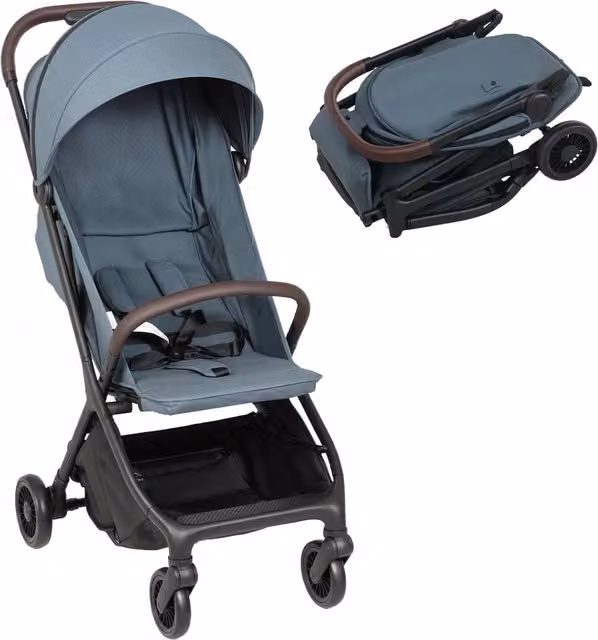 Carrozzina Pieghevole Zephmum Blu con Sistema di Sospensioni e Chiusura con una Mano – 1