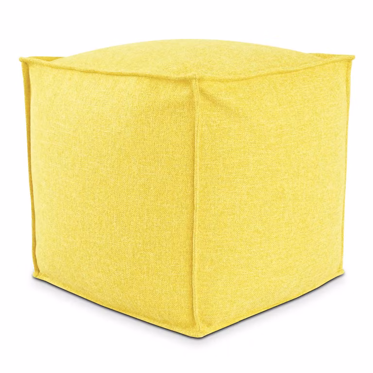 POUF QUADRATO PIUMA 100x100 cm Giallo