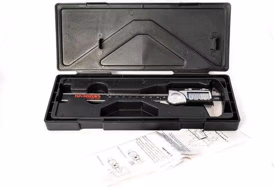 Calibro digitale da 150 mm in acciaio inossidabile laminato | Precisione 0,005 mm | Batteria da 3 V inclusa