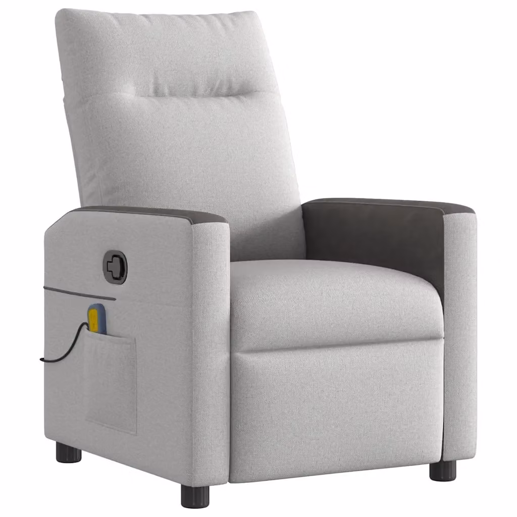 Poltrona Relax Reclinabile vidaXL in Tessuto e Schiuma, Grigio e Nero – 2