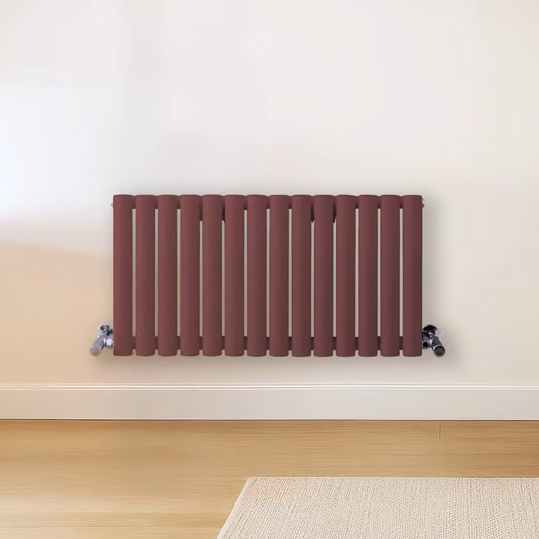 Radiatore di Design Orizzontale Rosso (Booth Rosso) - 400mm x 826mm - Pannello Doppio  - Revive