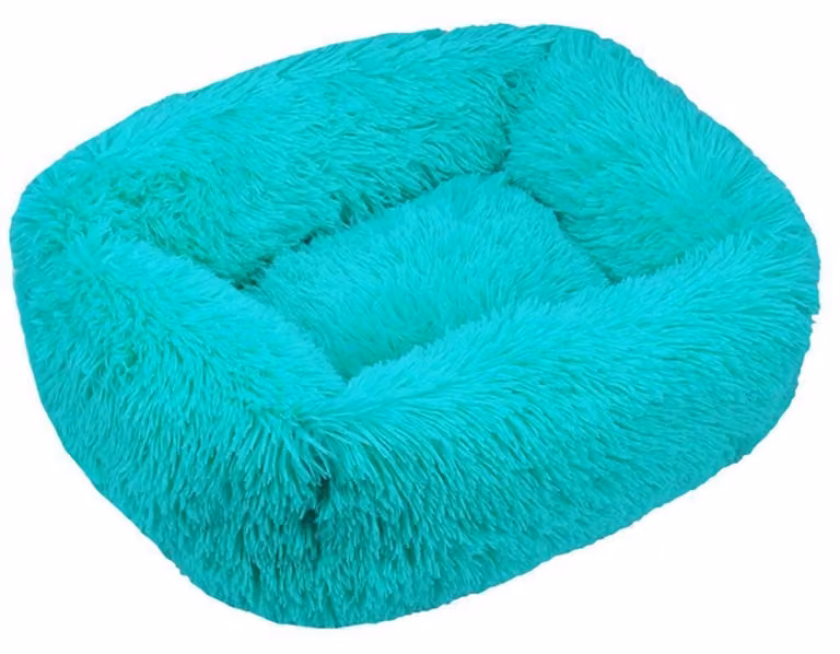Cuccia ortopedica per cani, forma rettangolare, imbottitura soffice, modello "nuvola", taglia XS, 45x35 cm, colore verde