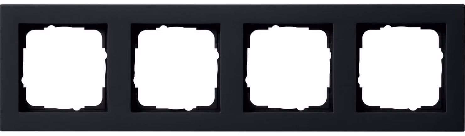 Cornice Gira, quadrupla, E2, nero opaco, 1 pz.