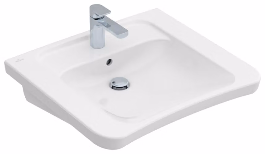Villeroy & Boch ViCare lavabo, rectangulaire, 1 trou pour robinet, avec trop-plein, 650x550mm, 517867R1, 517867R1