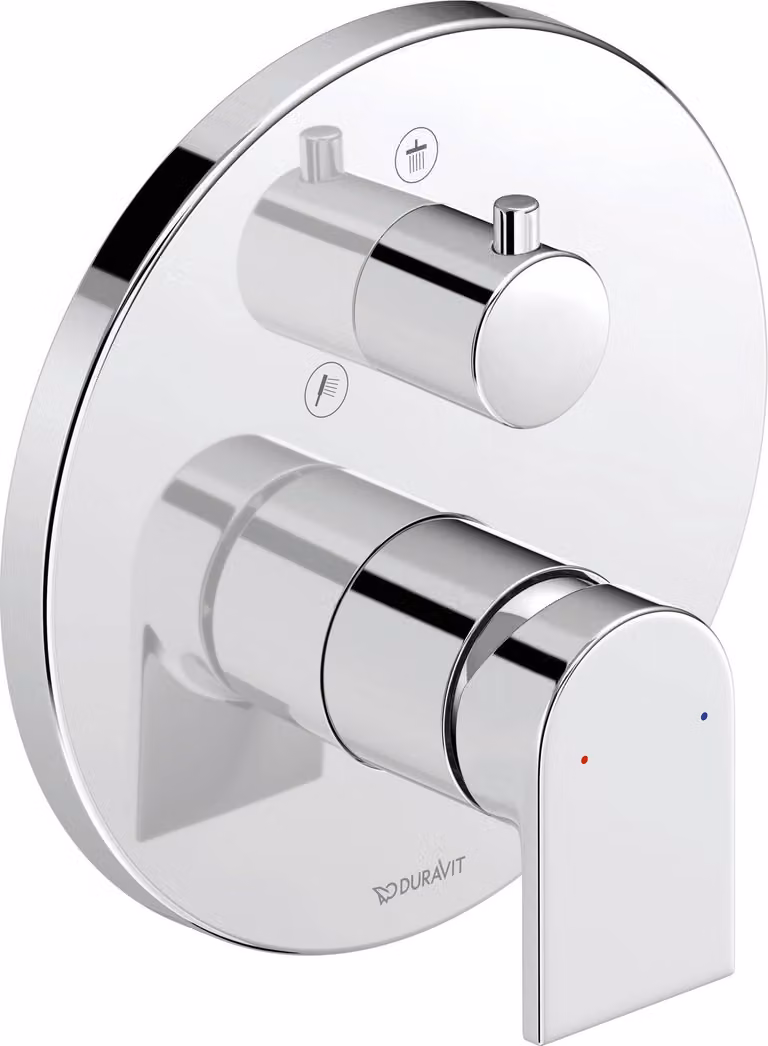 Miscelatore doccia da incasso Tulum, 2 uscite, cromo, sistema di miscelazione ceramico
