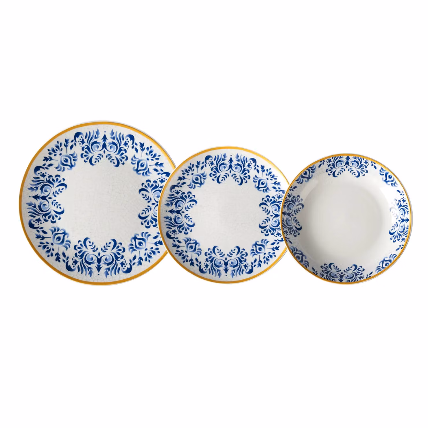 Servizio di piatti GUSTO CASA Linea Zulema Blue in porcellana per 18 persone – 1