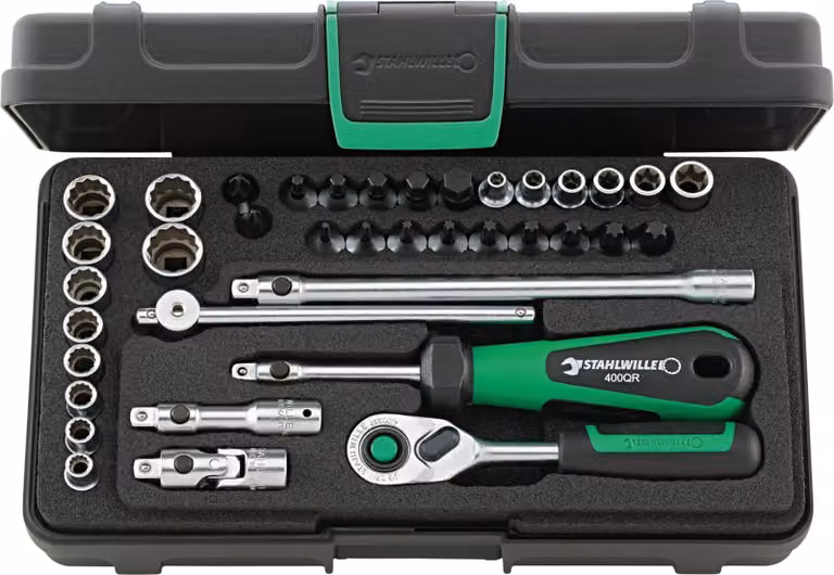 Set di chiavi a bussola Stahlwille 1/4" (6,3 mm) 40D/40TX/44KTX/32/6QR 38 pz.
