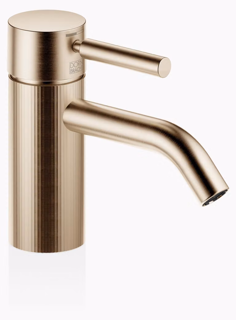 Dornbracht META Mitigeur monocommandé pour lavabo sans vidage, saillie 125mm, avec structure à facettes, 33530660-27, 33530660-27