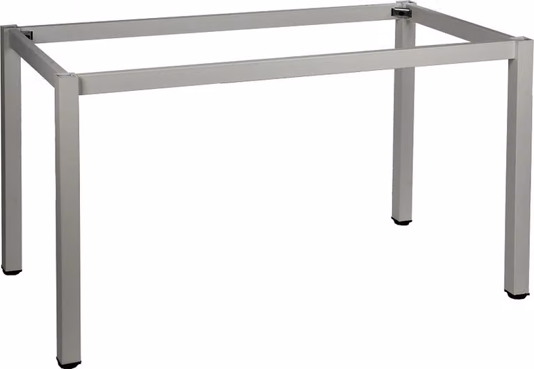 Struttura in metallo con gamba quadrata, NY-A057/K, sezione gamba 5x5 cm, dimensioni 136x76x72,5 cm, grigio