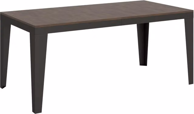 Tavolo da pranzo allungabile Flame Evolution in noce con struttura in metallo e legno, L/P/H: 180-284 x 90 x 80 cm – 1