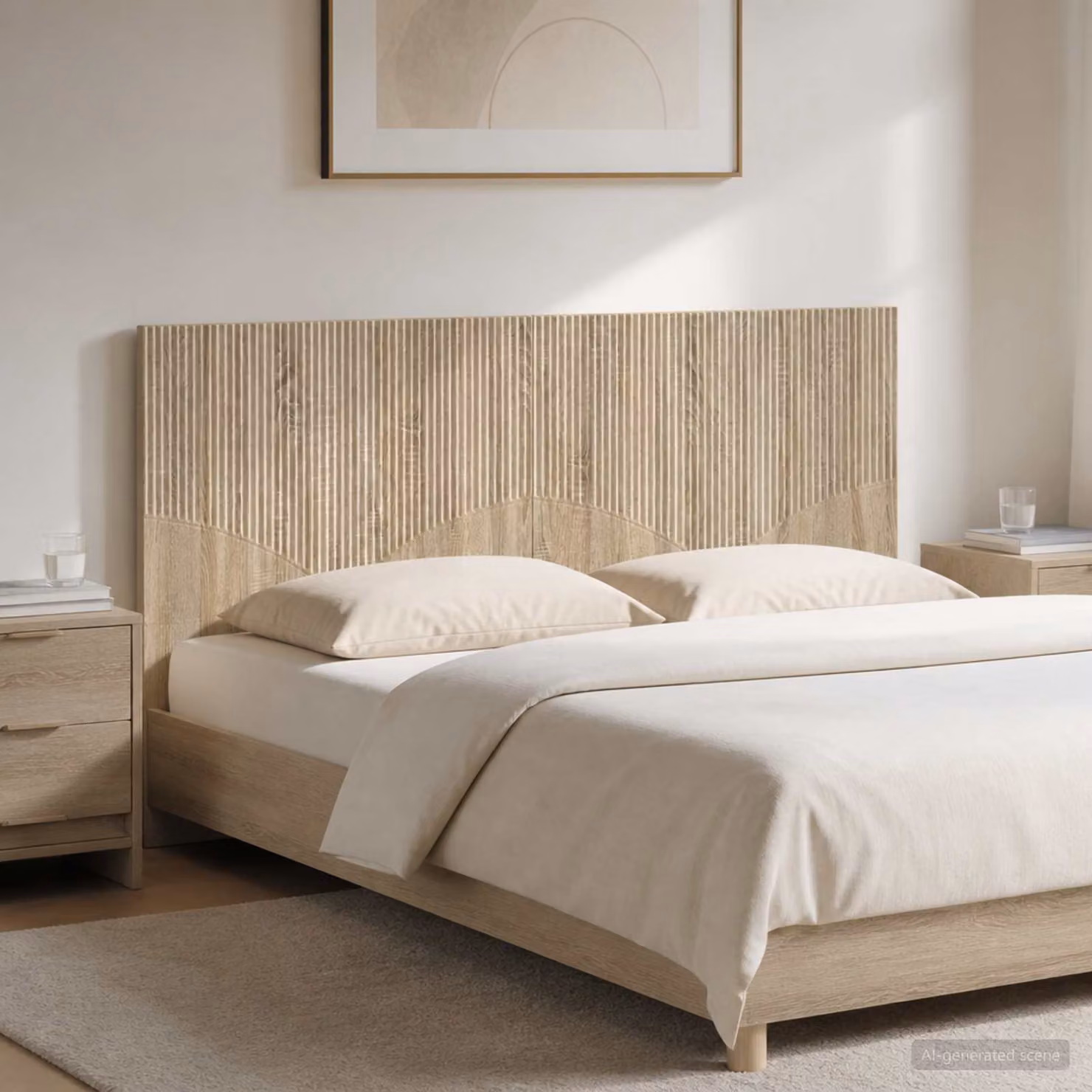 Testiera da muro vidaXL HOORN in legno ingegnerizzato Rovere Sonoma marrone con mensola integrata L: 160 cm, H: 50 cm, P: 14 cm