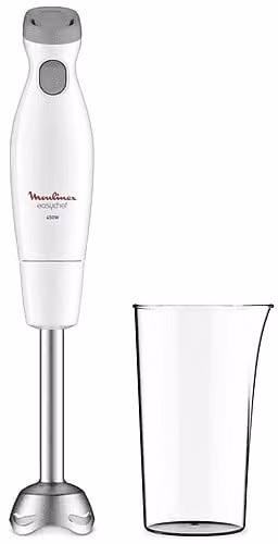 Frullatore ad immersione Moulinex Easy Chef DD4511, potenza 450 W, 2 velocità, bianco e nero