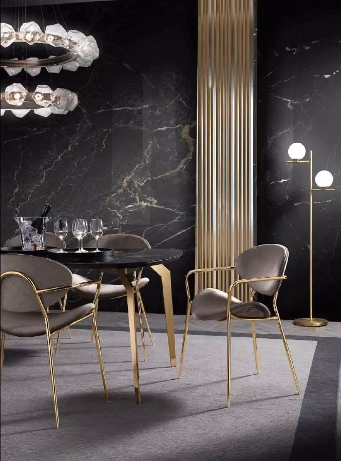 Luxus Stuhl Esszimmerstuhl Stühl 1 Sitzer Sessel Möbel Design Stühle Stoff