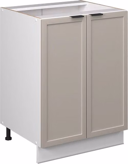 Mobiletto base cucina Fame-Line Vicco con ante a battente, Grigio/Beige/Bianco, L: 60 cm