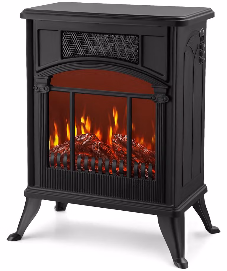 Stufa elettrica con effetto fiamma, 1900 W, da posizionare a terra