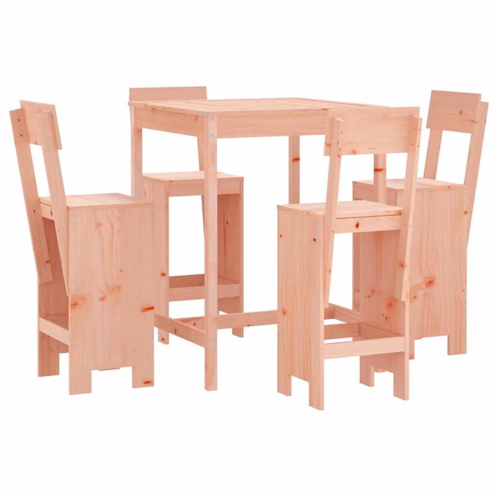 Set da Bar da Giardino 5 pz in Legno Massello di Douglas
