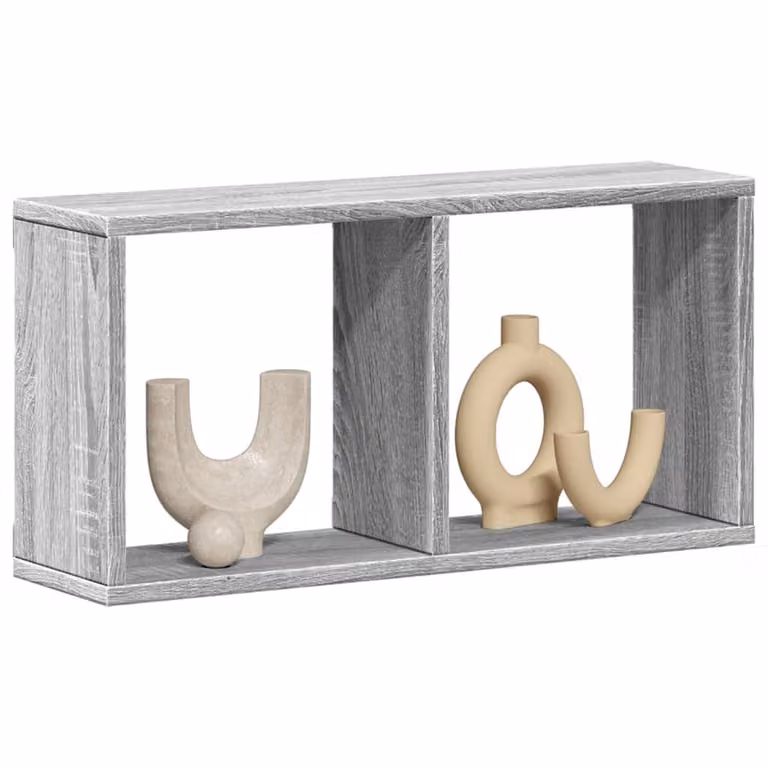 Mobile a parete vidaXL in legno multistrato e MDF, Grigio Sonoma, L 60 cm x P 16 cm x H 30 cm