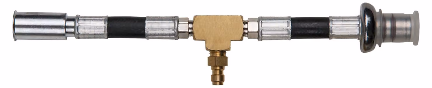 KS TOOLS Tubo di collegamento al manometro con attacco da 1/4" per uso universale con attacchi per tubi ad alta pressione da 3/8" e 5/16" - 150.2364