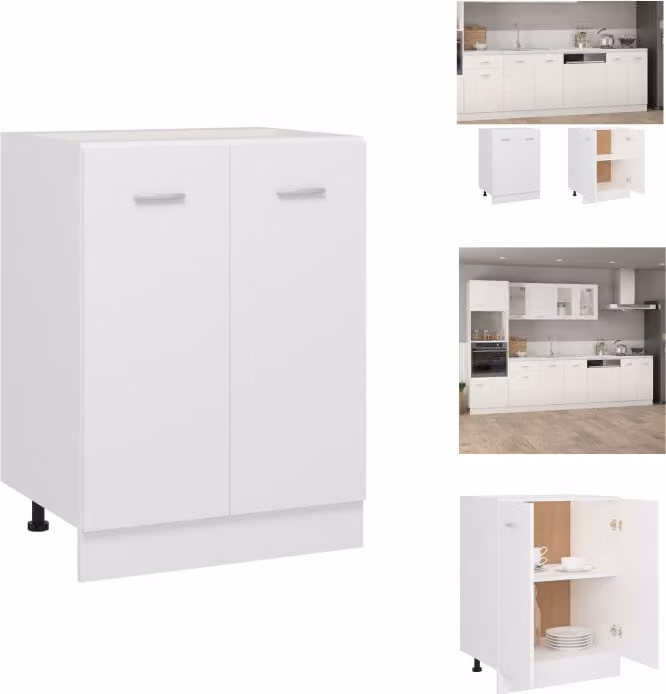 vidaXL Armadio base bianco 60x46x81,5 cm in legno - Armadi da cucina