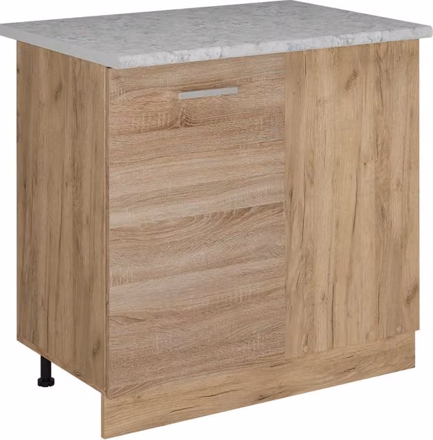 Mobile ad angolo cucina R-Line Sonoma/Rovere dorato 86 cm PL Marmo Vicco