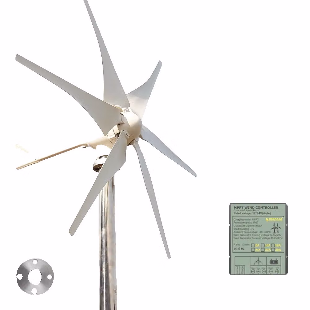 Turbina eolica da 3000W, funzionamento a basso rumore, versatile uscita di tensione, dotata di regolatore MPPT, 3000 watt, 12V