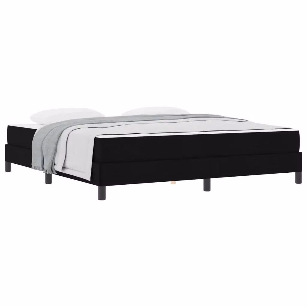 Letto a molle moderno vidaXL in tessuto nero con molle a tasche individuali L/P: 180 x 200 cm – 2