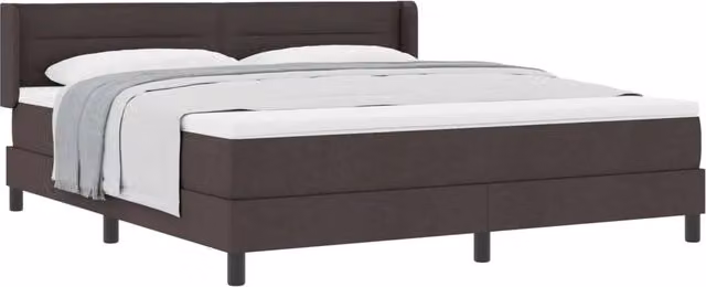 Letto a molle con testiera vidaXL in tessuto marrone L: 180 cm, P: 200 cm, H: 280 cm