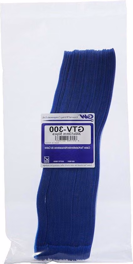 Strisce di velcro blu autoadesive da 300 x 13 mm - 50 pezzi