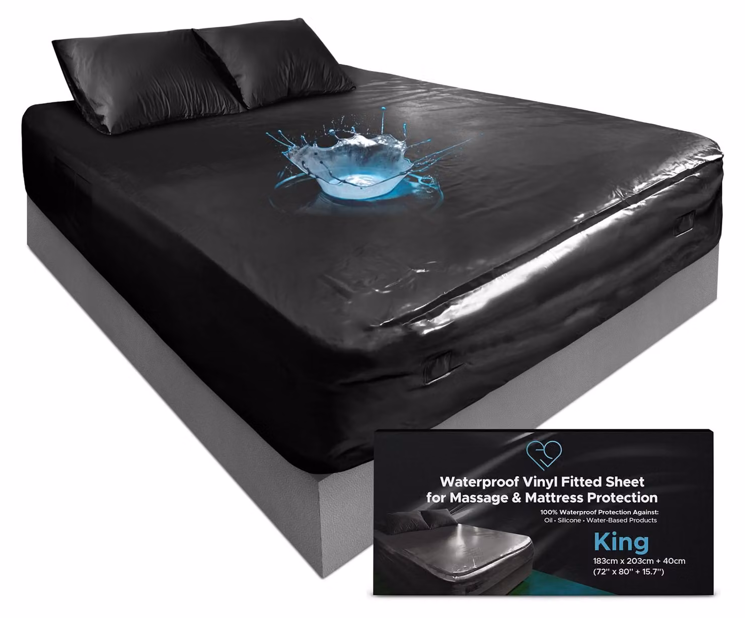 Tappeto in vinile impermeabile, spessore 0,3 mm, dimensioni 183x203 cm, con rivestimento antiscivolo, ideale per la camera da letto