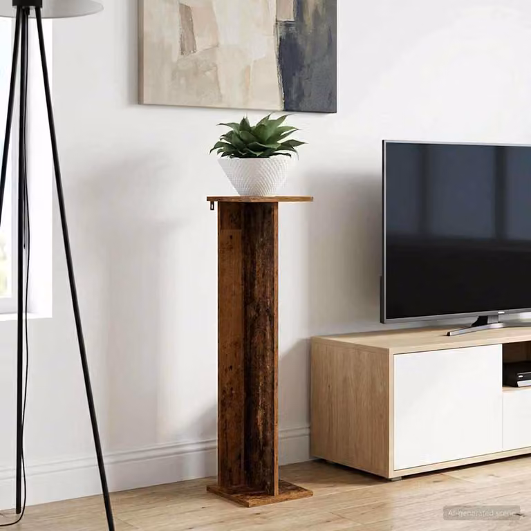 Set di 2 supporti per piante vidaXL in legno color marrone, L 25 cm x P 25,5 cm x H 100,5 cm