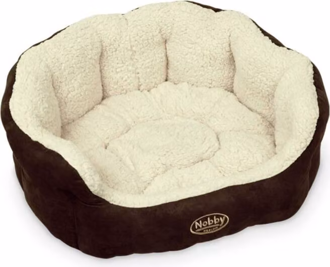 Letto Nobby comfort "TAIKA", lana marrone bianca, 86 x 70 x 24 cm
