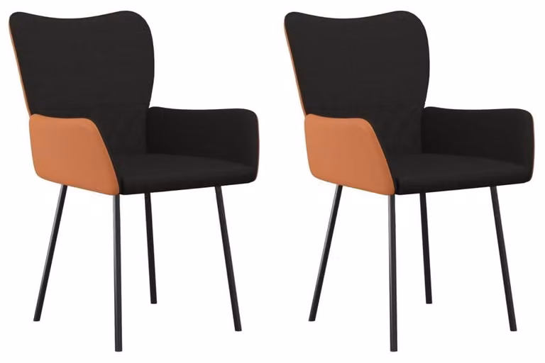 Set di 2 eleganti sedie da pranzo con braccioli