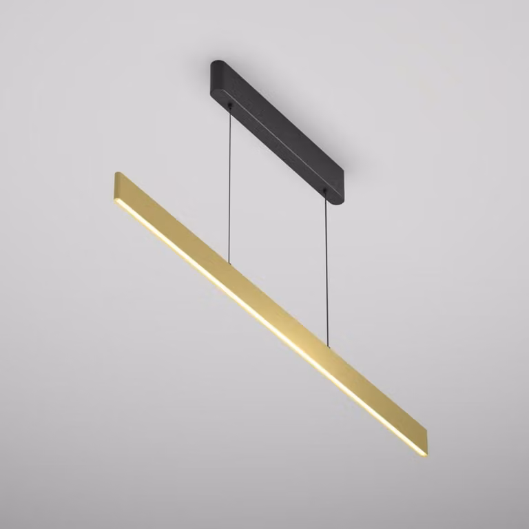 Lampada a sospensione LED a barra EUPHORIA in ottone 36W, luce bianca regolabile 3060 lm, alluminio, dimensioni: 155,8 x 116 x 1,5 cm, IP20, Maytoni