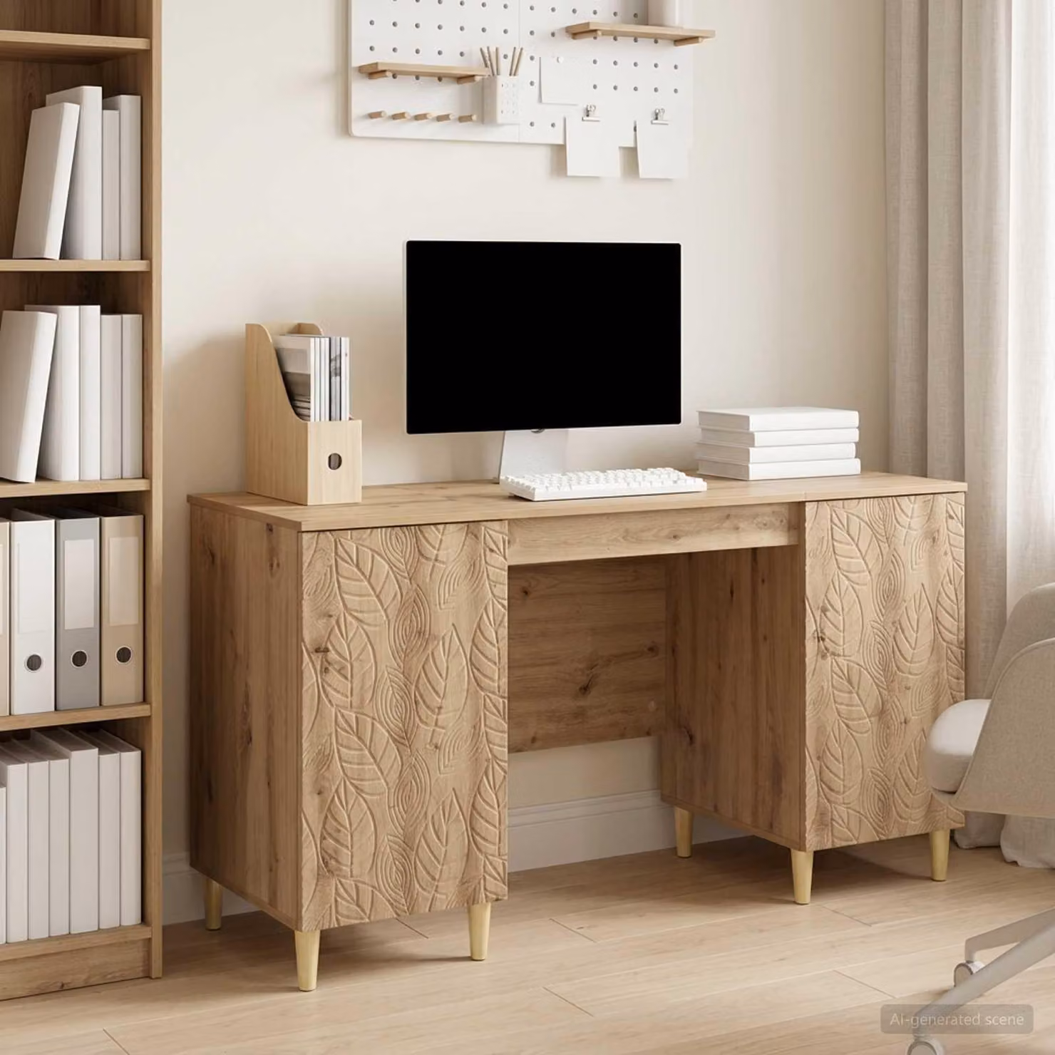 Maison Exclusive - Scrivania in rovere Artisan 142,5 x 50 x 75 cm, materiale a base di legno