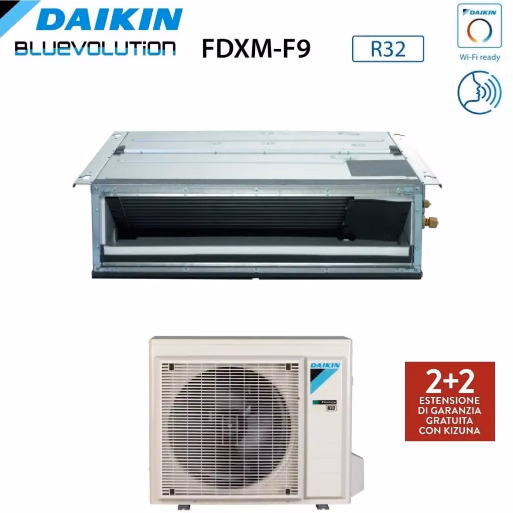 Condizionatore Canalizzato Daikin FDXM25F9 9000 BTU Bianco con Wi-Fi Opzionale e Classe Energetica A+ – 2