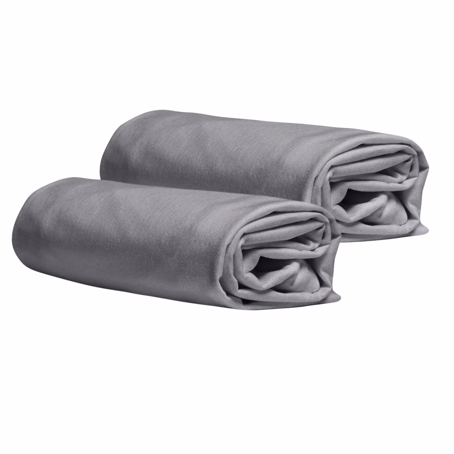 DaunenStep Set di 2 federe copricuscino in jersey Vivacolor grigie con chiusura a zip – 2