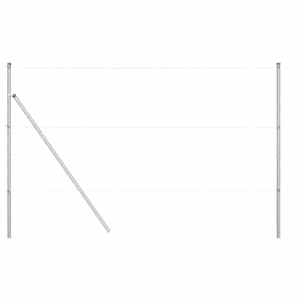 Set di 52 pali per recinzione interrati vidaXL in acciaio zincato, colore argento, L/P/H: 3,2 x 3,2 x 150 cm – 2