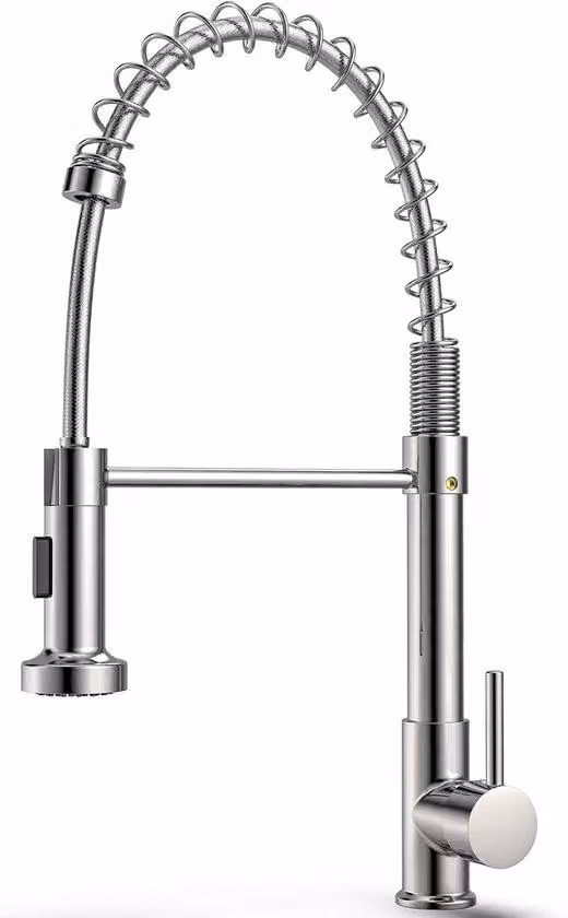 Rubinetto da cucina girevole a 360 gradi con soffione estraibile – Materiale: rame