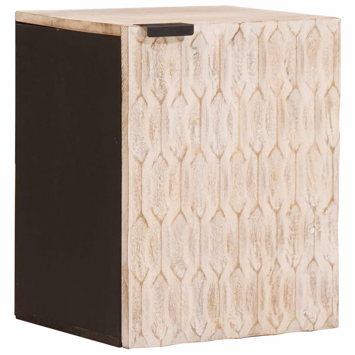 Mobile Appeso da Bagno vidaXL con Scaffale e Ante a Battente, Bianco, L 38 cm x P 33 cm x H 48 cm