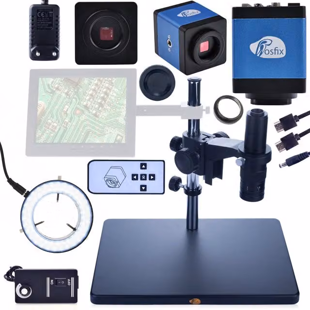 Set Microscopio Digitale Earth Pro MCEP-0.5X – Zoom 7-45x, Obiettivo 360° | Illuminatore 56xLED | Camera Draco Blue PRO