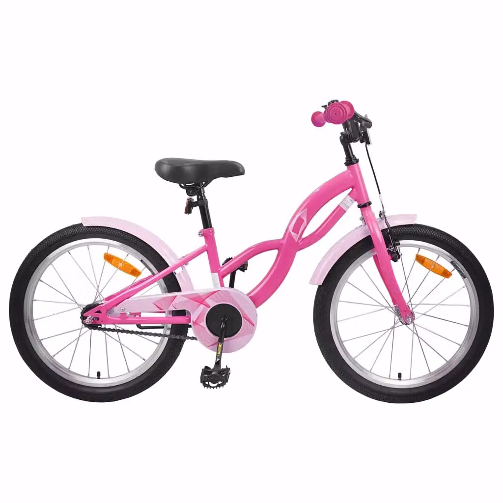 Bicicletta per bambini da 20 pollici in metallo e gomma, colore rosa – 2