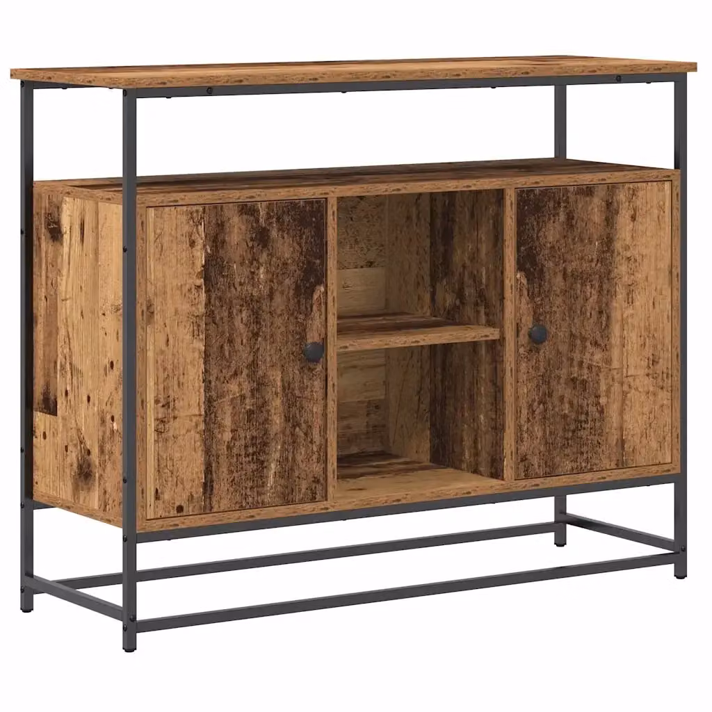 Credenza moderna vidaXL in legno ingegnerizzato marrone L 100 x P 35 x H 80 cm – 2