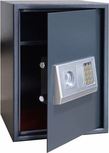 Cassetta di sicurezza digitale vidaXL in acciaio inossidabile Grigio, L: 35 cm, P: 31 cm, H: 50 cm – 1
