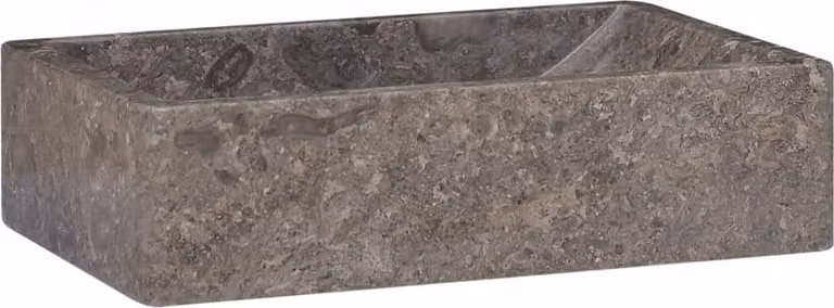 The Living Store lavabo 45x30x12 cm in marmo grigio lucido