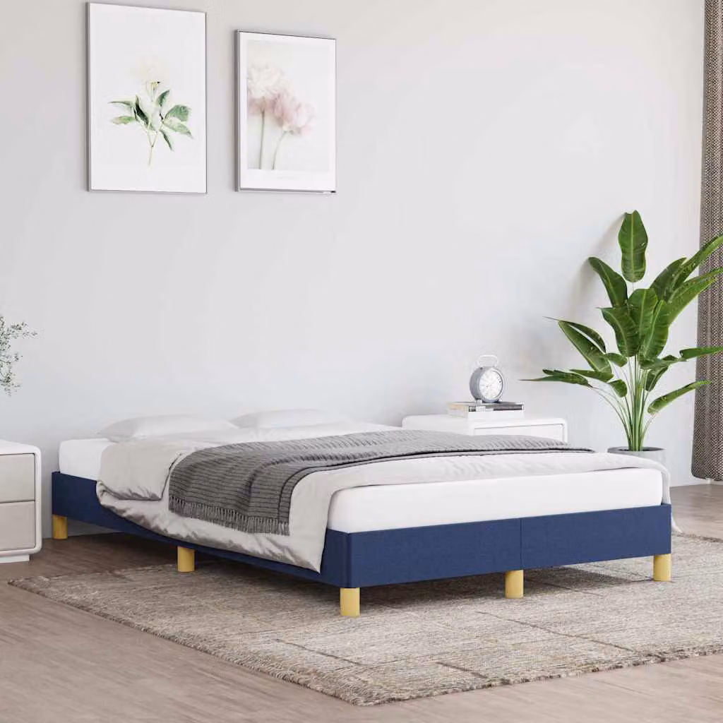 Giroletto senza materasso vidaXL in tessuto blu L/P: 120 x 200 cm