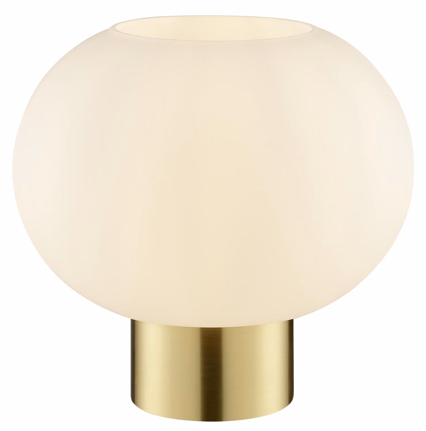 Lampada da tavolo Brilliant, modello Fanny, con una luce, finitura in ottone spazzolato/bianco, attacco E27, 20W, grado di protezione IP20, per uso interno