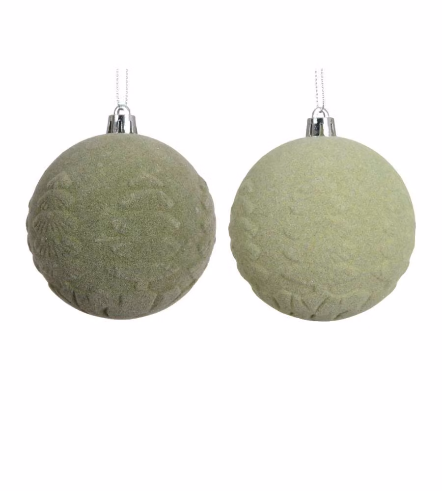 Decoris Pallina di Natale Infrangibile - Vellutata - 8cm