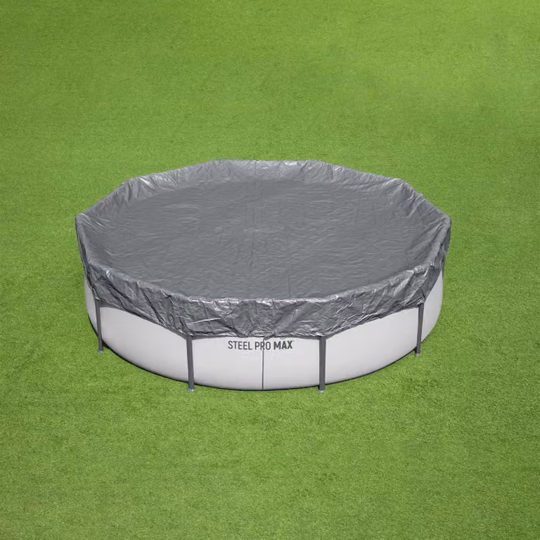 Copertura per piscina Bestway rotonda in poliestere grigio Ø 3,05 m