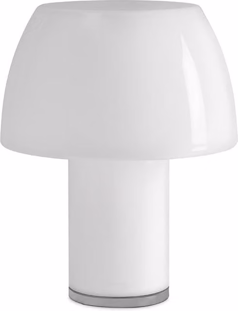 Nemo Lighting Lorosae Lampada da Tavolo Ricaricabile LED Bianca e Trasparente con Vetro