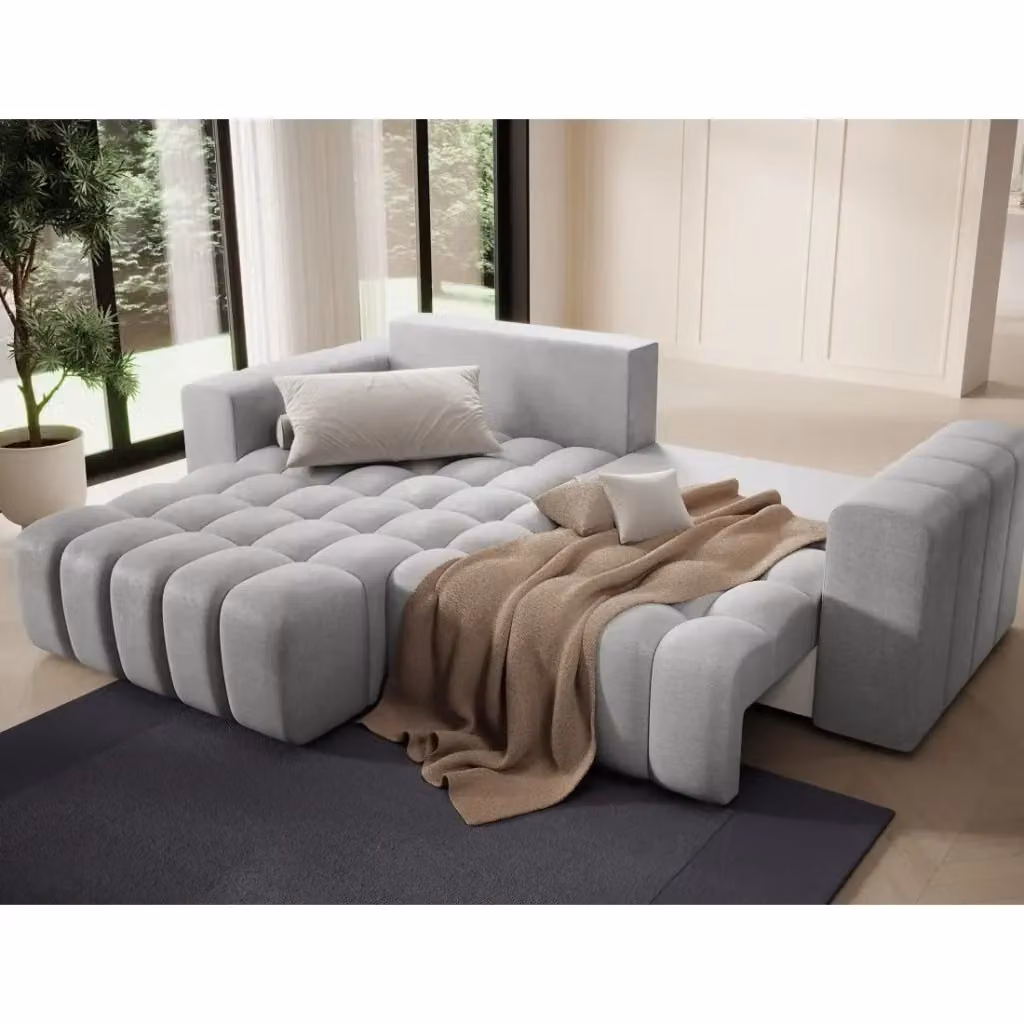 Divano angolare convertibile MEUBLORAMA DORY grigio con vano contenitore e funzione letto, angolo sinistro, L 250 cm – 2